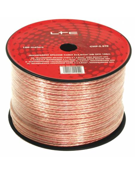 LTC CABLE ALTAVOZ TRANSPARENTE 0,75 mm 100 METROS - 2