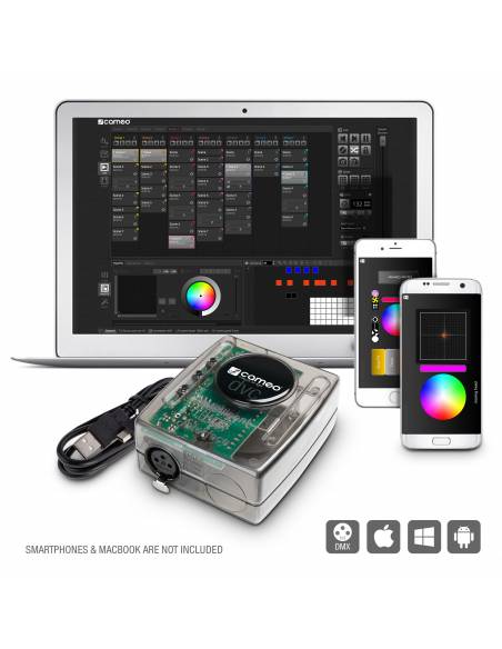 Cameo DVC - Interfaz USB a DMX con 512 canales y software de control