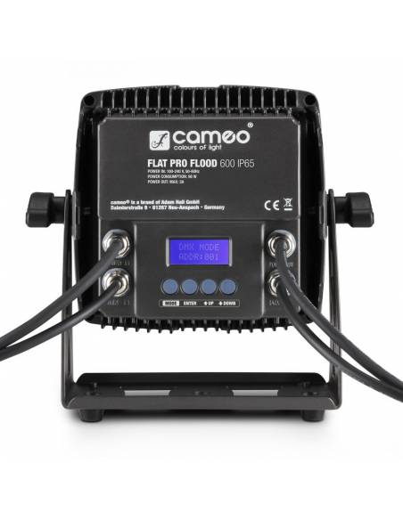 Cameo FLOOD 600 IP65 - Proyector de exterior con 9 LED RGBWA+UV 6 en 1 de 12 W