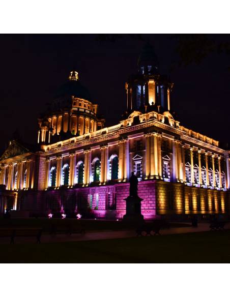 Cameo FLOOD 600 IP65 - Proyector de exterior con 9 LED RGBWA+UV 6 en 1 de 12 W