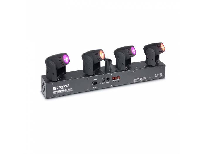 Cameo HYDRABEAM 400 RGBW - Set con 4 cabezas móviles ultrarrápidas de LEDs RGBW CREE de 10 W