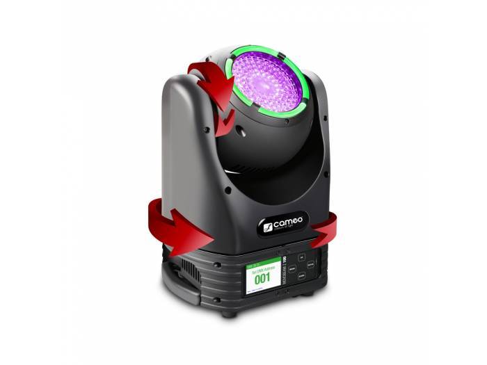 Cameo MOVO BEAM Z100 - Cabeza móvil con anillo LED, giro continuo y zoom