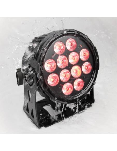 Cameo FLAT PRO® 12 IP65 - Foco Outdoor PAR LED RGBWA plano 12 x 10 W con Carcasa negra