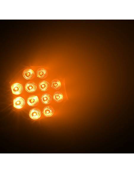 Cameo STUDIO PAR 64 RGBW AU 12W - 12 focos LED RGBWA de 12 W + foco UV PAR con carcasa negra - 18