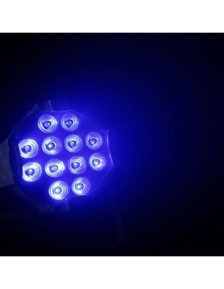 Cameo STUDIO PAR 64 RGBW AU 12W - 12 focos LED RGBWA de 12 W + foco UV PAR con carcasa negra - 19
