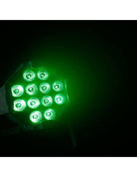 Cameo STUDIO PAR 64 RGBW AU 12W - 12 focos LED RGBWA de 12 W + foco UV PAR con carcasa negra - 20