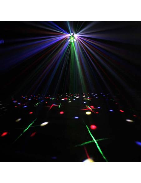 Cameo STORM - Efecto de luces 3 en 1, 5 x 3 W RGBWA derby, estrobo y láser grating