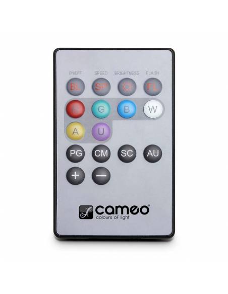 Cameo TRIBAR 200 IR - Barra de LEDs tricolor 12 x 3 W con carcasa negra y mando a distancia por infrarrojos