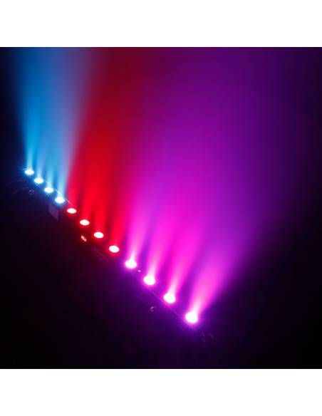 Cameo TRIBAR 200 IR - Barra de LEDs tricolor 12 x 3 W con carcasa negra y mando a distancia por infrarrojos