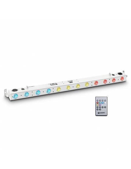 Cameo TRIBAR 200 IR WH - Barra de LEDs tricolor 12 x 3 W con carcasa blanco y mando a distancia por infrarrojos