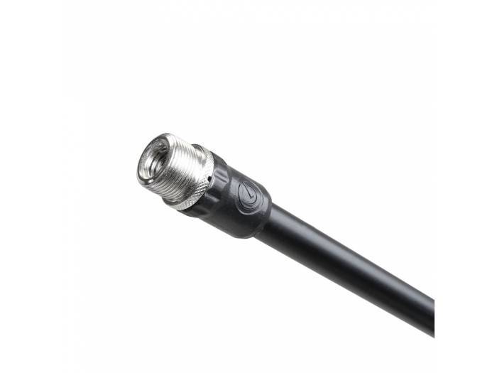 Gravity MS 2322 B - Pie de micrófono con base redonda y brazo jirafa largo de 2 puntos de ajuste