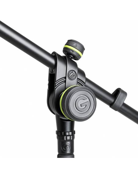Gravity MS 4221 B - Pie de micrófono corto con trípode y brazo jirafa de 2 puntos de ajuste