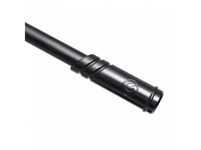 Gravity MS 4222 B - Pie de micrófono corto con trípode y brazo jirafa telescópico de 2 puntos de ajuste negro