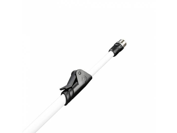 Gravity MS 4322 W - Pie de micrófono con trípode y brazo jirafa telescópico de 2 puntos de ajuste blanco