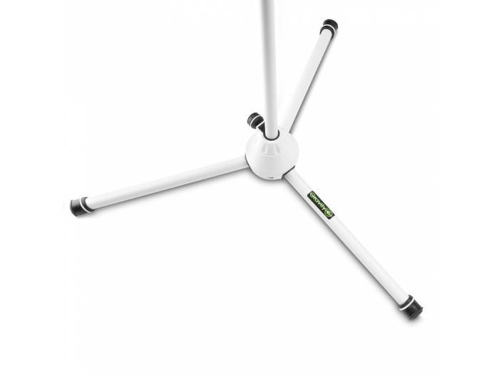 Gravity MS 4322 W - Pie de micrófono con trípode y brazo jirafa telescópico de 2 puntos de ajuste blanco