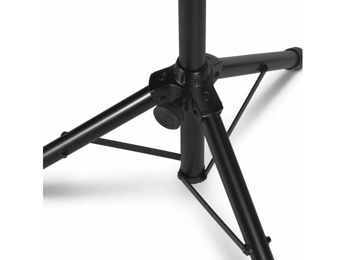 Gravity SP 5111 B - Soporte corto para altavoz, 35 mm diámetro, aluminio negro