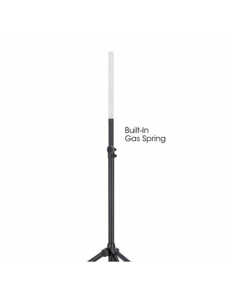 Gravity SP 5211 GS B - Soporte de altavoz con muelle de gas de 35 mm, aluminio negro