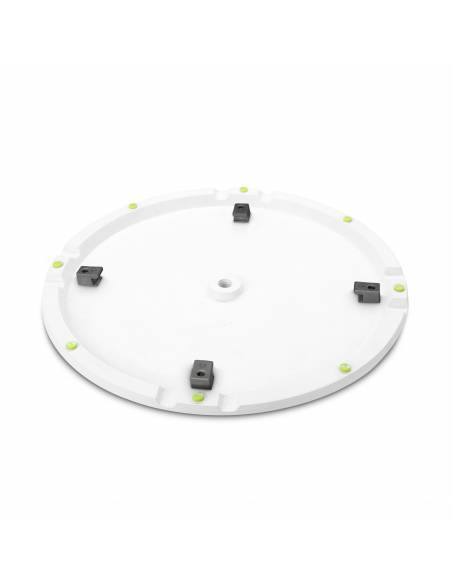 Gravity SSP WB SET 1 W - Soporte de altavoz con base y placa de peso de hierro fundido, blanco