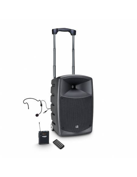 LD Systems ROADBUDDY 10 HS B5 - Altavoz Bluetooth alimentado por batería, con mezclador y micro de diadema