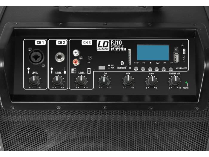 LD Systems Roadjack 10 - Altavoz Bluetooth alimentado por batería, con mezclador - 3