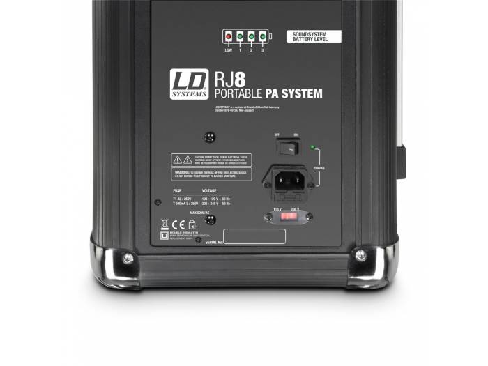 LD Systems Roadjack 8 - Altavoz Bluetooth alimentado por batería, con mezclador - 4