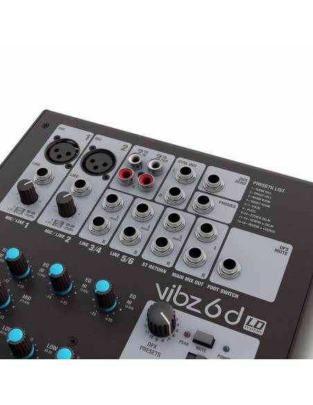 LD Systems VIBZ 6 D - Mesa de mezclas de 6 canales con sección de efectos digitales - 5
