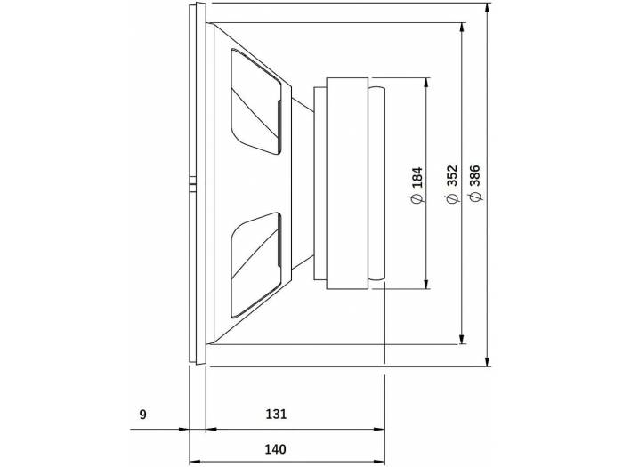 Seven Soundvector SVG15-HE Woofer 15 Pulgadas Altavoz Profesional de Grave Medio-Grave 8 Ohm 400W AES 800W Programa