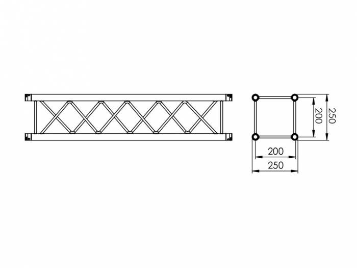FANTEK EC 25 Truss cuadrado. SERIE F