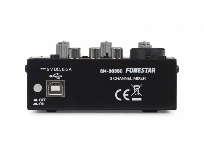 FONESTAR SM-303SC - Mezclador USB para PC - 2