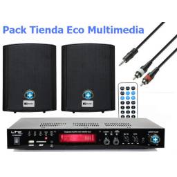 Pack Tienda Eco Multimedia Altavoces en Color Negro 2