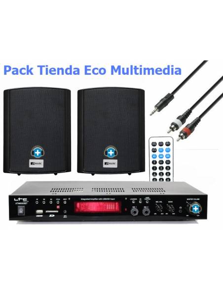 Pack Tienda Eco Multimedia Altavoces en Color Negro - 2