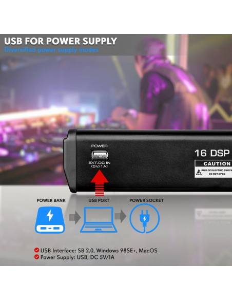 PYLE  PMX466 Mesa de mezclas de 6 canales - 3