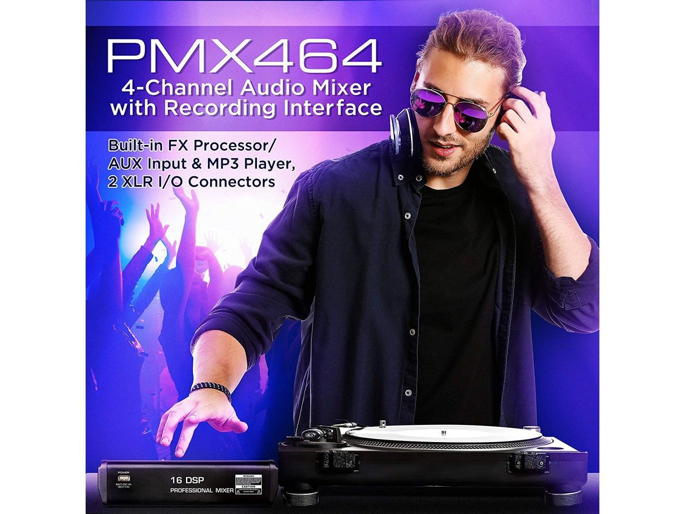 Pyle PMX464 Mesa de Directo de 4 canales - 10