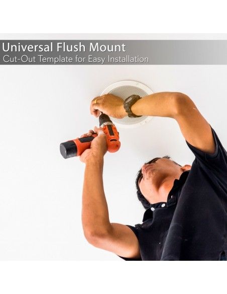 PYLE PDIC53T - Pareja de altavoces de techo de 5.25 pulgadas Linea de 100v y 8Ohm - 7