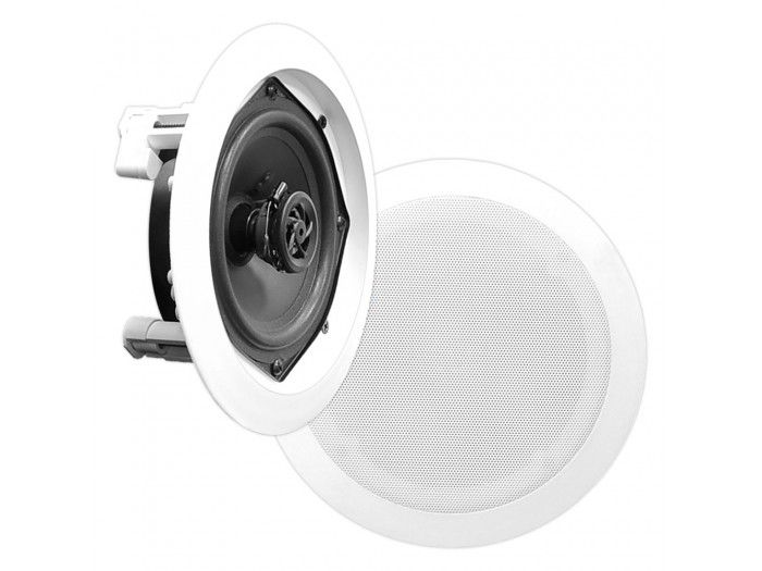 PYLE PDIC53T - Pareja de altavoces de techo de 5.25 pulgadas Linea de 100v y 8Ohm - 10