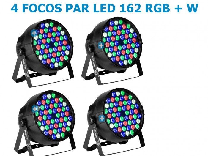 Pack 4xPar 162 rgb + w Acustic Control - 1