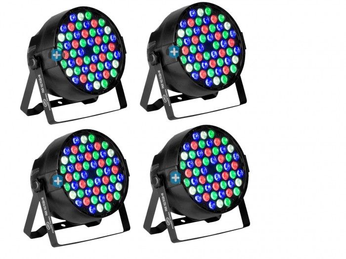 Pack 4xPar 162 rgb + w Acustic Control - 2