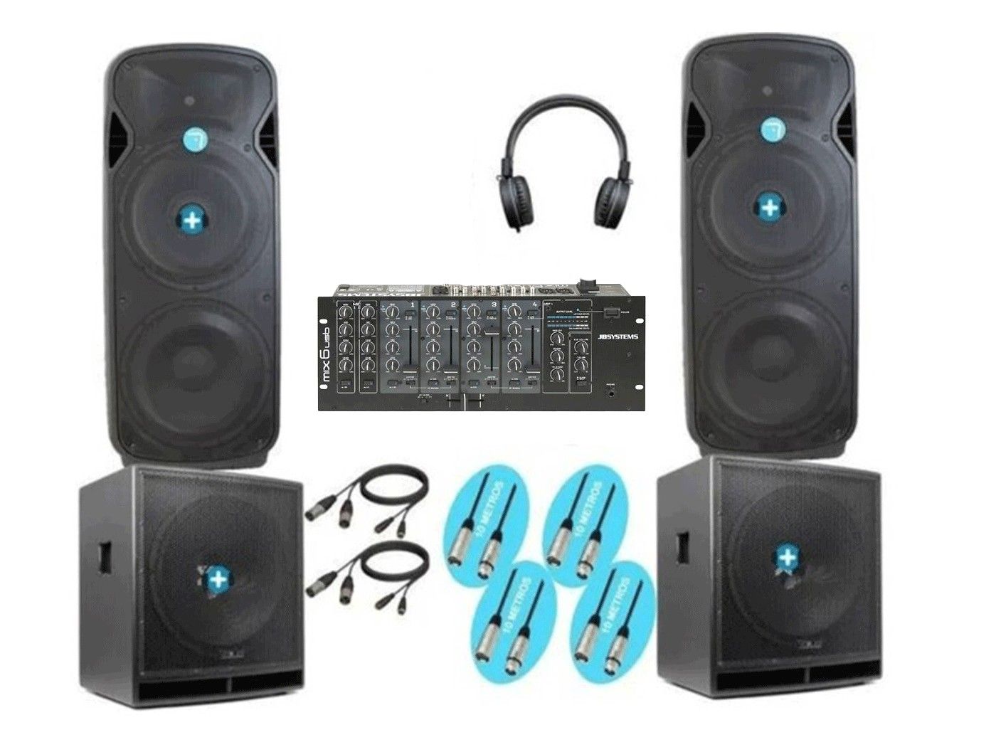 Pack IOWA DJ  POWER - Equipo de sonido con 6600w