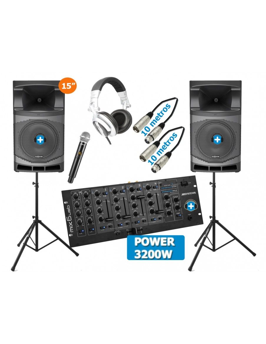 MA-15 POWER DJ COMPLET 3200W- EQUIPO DJ COMPLETO - 1