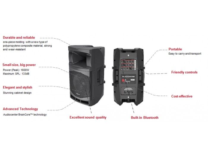 AUDIOCENTER MA-12 ALTAVOZ ACTIVO DSP 12 PULGADAS