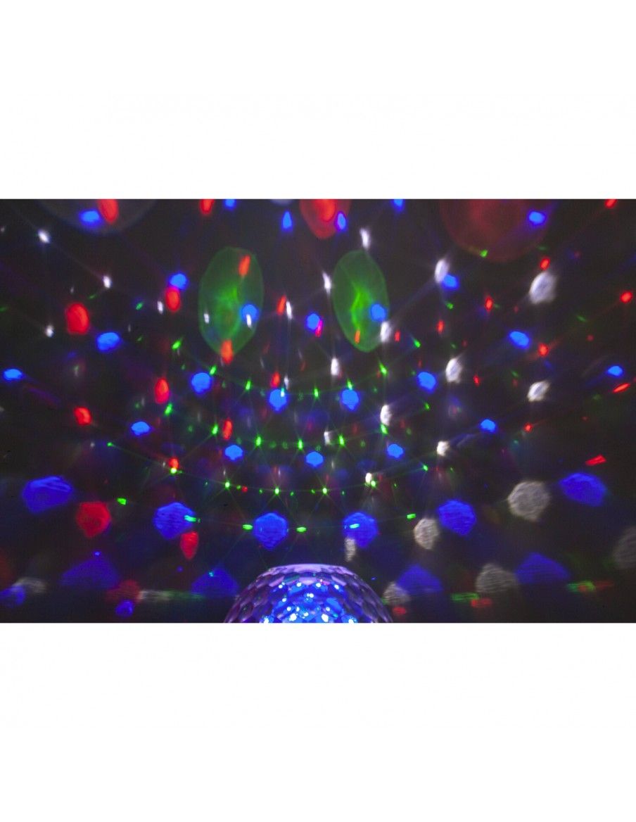 Ibiza Light Astro Gobo - Bola de efecto discoteca 8 LEDs de 3W RGBW - 3