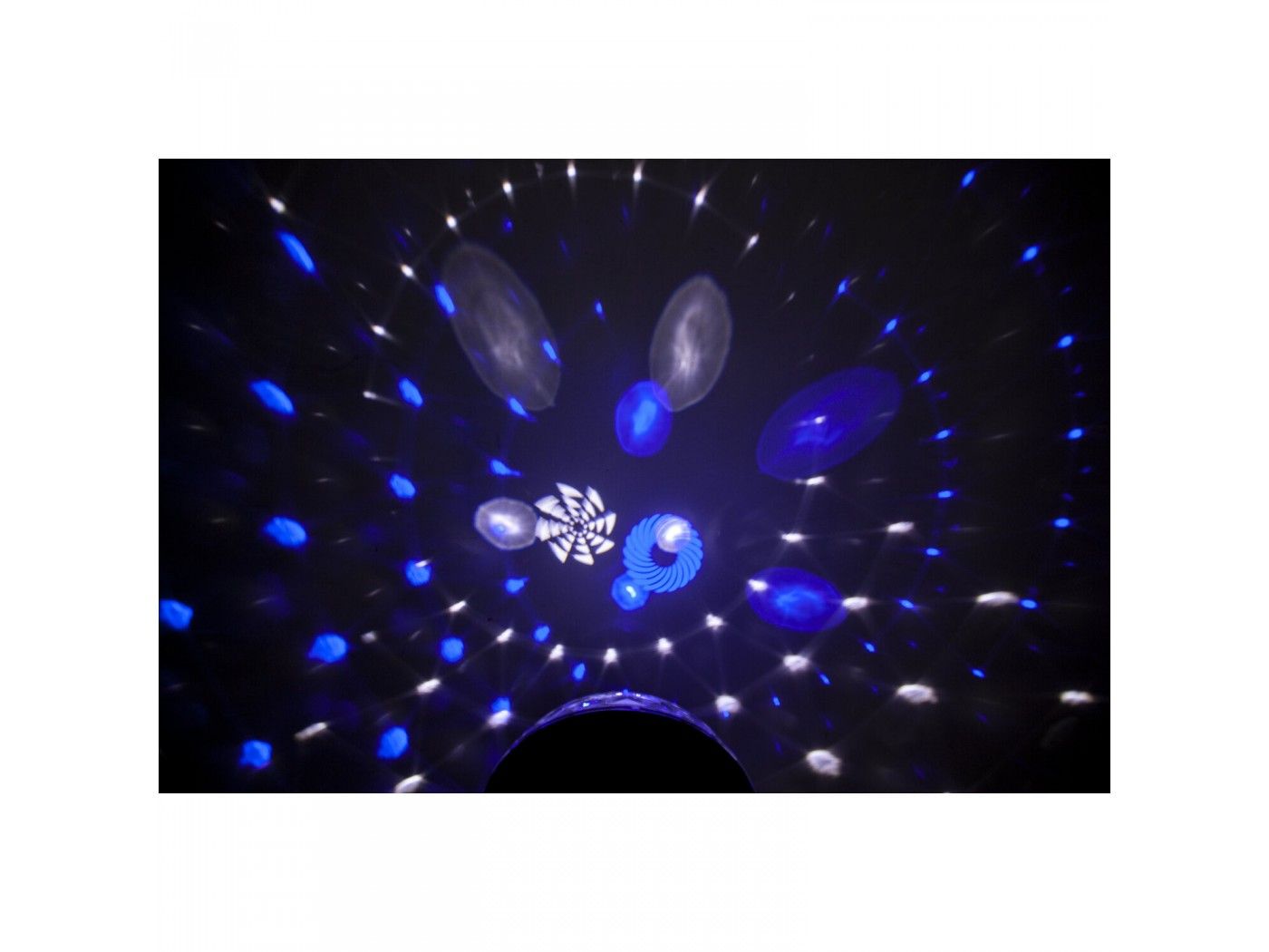 Ibiza Light Astro Gobo - Bola de efecto discoteca 8 LEDs de 3W RGBW - 7
