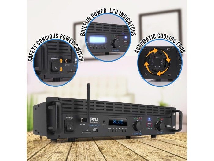 Pyle PTA1000 bt Etapa de potencia 1000w con Bluetooth - 5