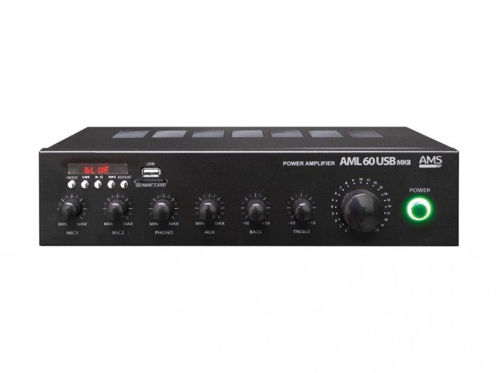 AMS AML 60 USB MKII Amplificador para instalación USB/BLUETOOTH - 1