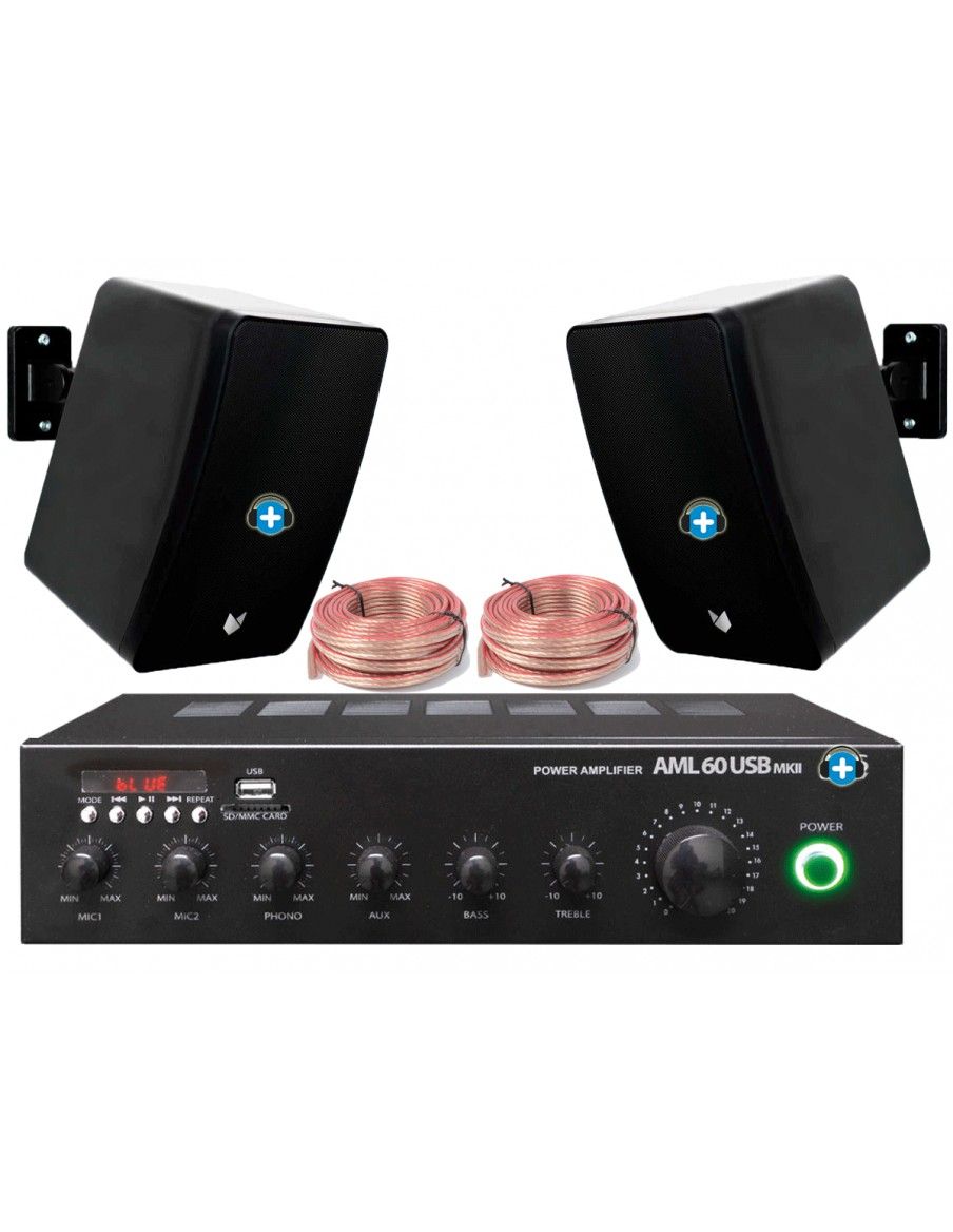 Audio Max Basic 40 Black - Kit Instalación de Audio para locales de 40m² - 13