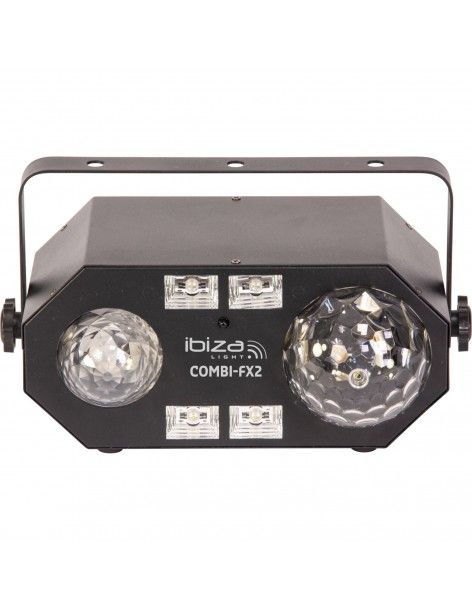ibiza light COMBI-FX2 EFECTO DE ILUMINACIONE 4-EN-1 Con ASTRO, EFECTO DE AGUA, UV & STROBO - 1 2