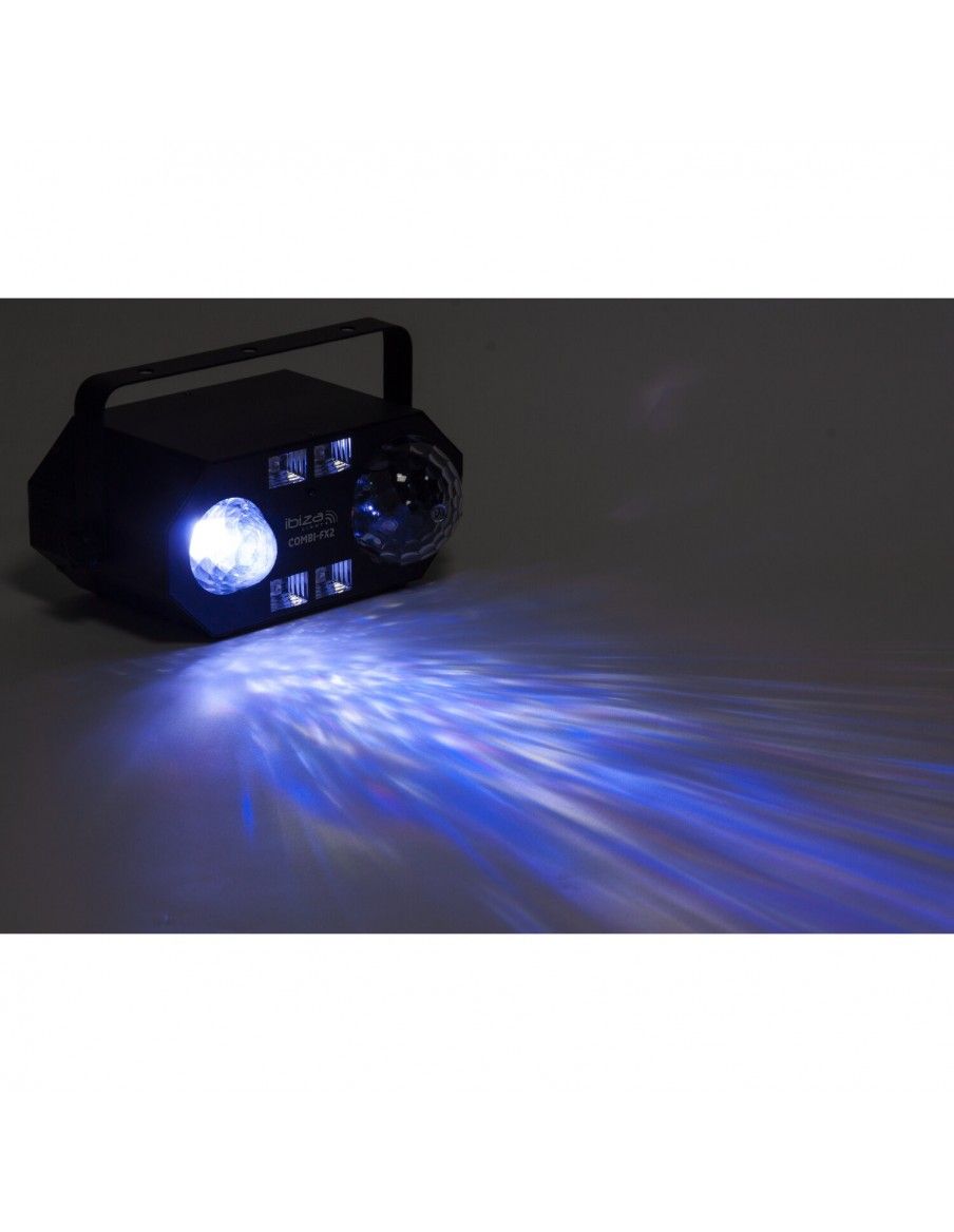 ibiza light COMBI-FX2 EFECTO DE ILUMINACIONE 4-EN-1 Con ASTRO, EFECTO DE AGUA, UV & STROBO - 6