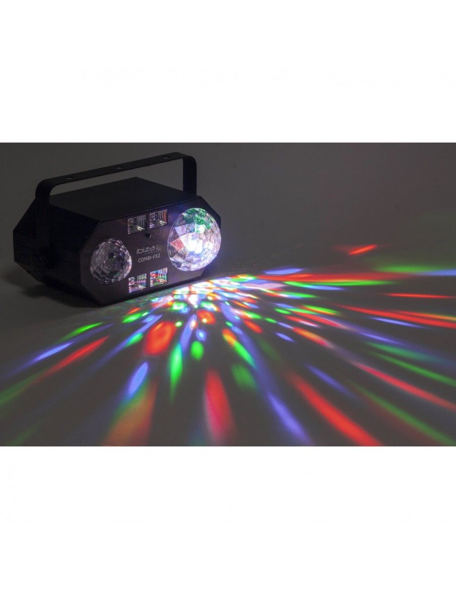 ibiza light COMBI-FX2 EFECTO DE ILUMINACIONE 4-EN-1 Con ASTRO, EFECTO DE AGUA, UV & STROBO - 8