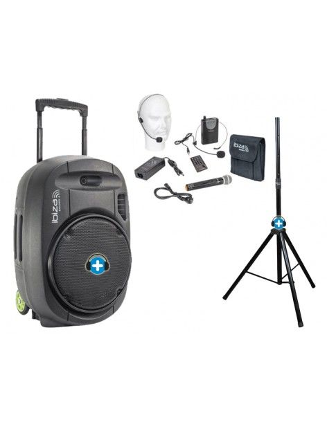 PACK IBIZA PORT 12 VHF MKII - Altavoz portatil con 800w - Basic