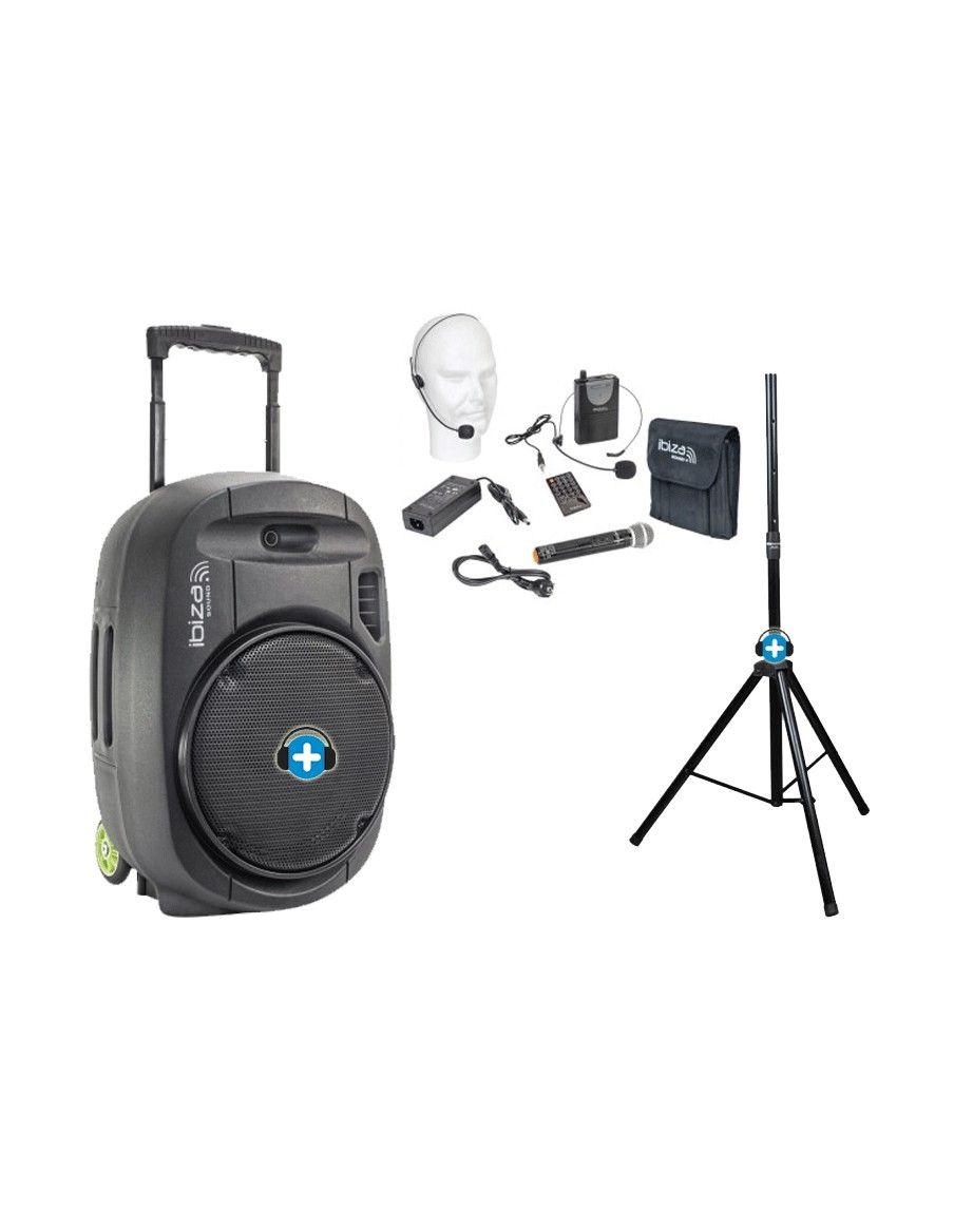 PACK IBIZA PORT 12 VHF MKII - Altavoz portatil con 800w - Basic